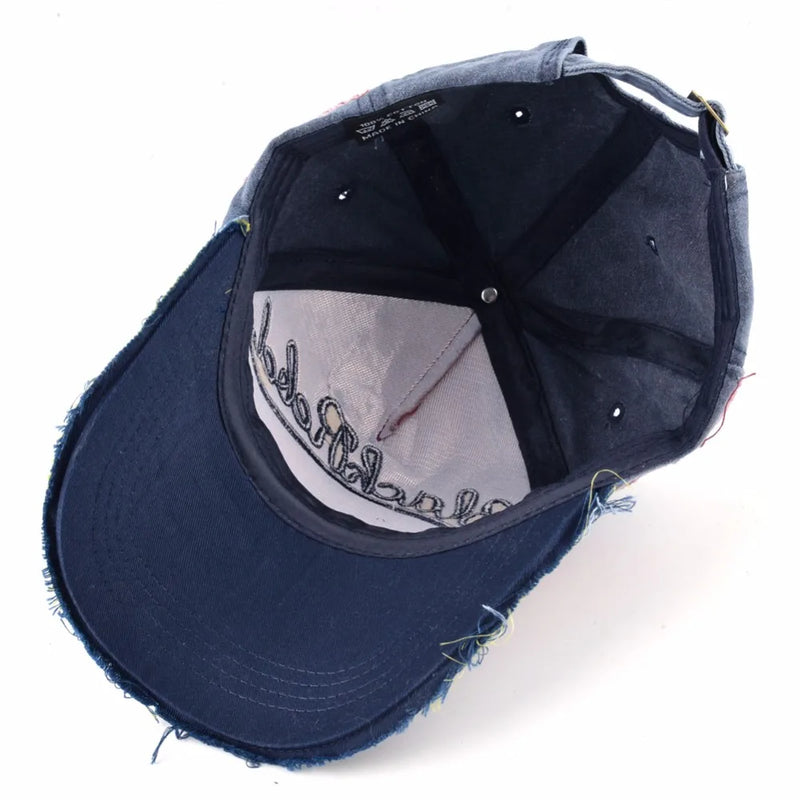 Unisex snapback caps men Washed denim dad hat cotton bone embroidery Baseball Caps women's Sun visor Hip-hop hats