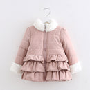 Winter Teenager Children Outwear Plus Velvet Thickening Wadded Cotton Padded Kids Baby Girls Jacket Coat