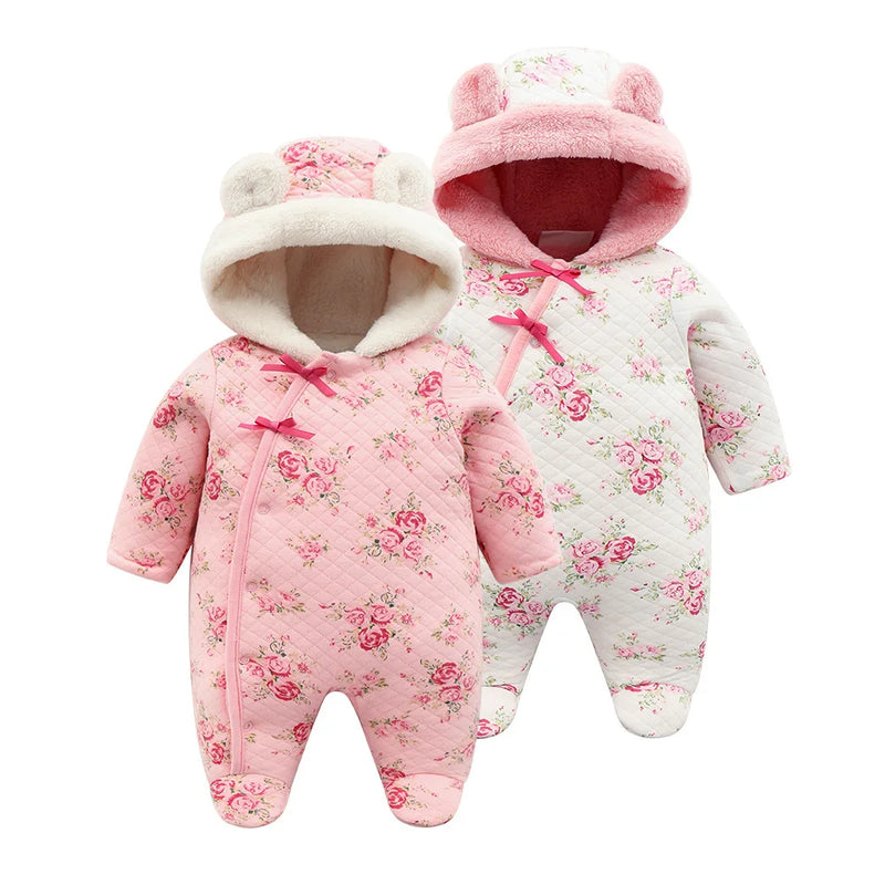 Baby Girl Winter Clothes Cotton Thick New Born Baby Girl Clothes & Rompers Months Girl Baby Birthday Dress In Winter