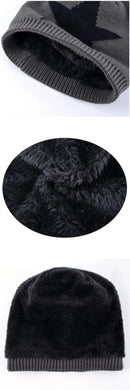 Unisex beanies women knitted wool Skullies caps Plus velvet warm bone Hip Hop cap winter hats for men