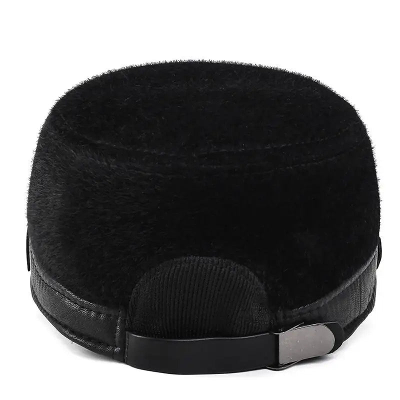 Fur Male Hat Warm Winter Baseball Cap Fur Windproof Ear Protection Warm Hat Man Thermal