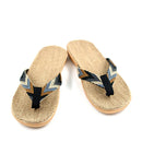 Men Linen Flip Flops Sandals Flat Non-Slip Linen Slides Home Slippers Casual Straw Beach Shoes
