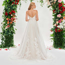 Dress elegant a line wedding dress sleeveless v neck lace backless floor length bridal outdoor church wedding dresses