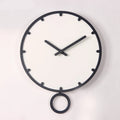 Swing Big Wall Clock Modern Design Frameless Living Room Craft Set Time Wooden White 12-14 Inch