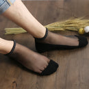 Summer Men Cotton Glass No Show Socks Male Thin Casual Ice Silk Cool Sox Teen Soft Stealth Short