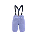 Kids Clothes Boy White Shirt With Bow Blue Pants Belt Suit Kindergarten Boy Dress Boy Outfits