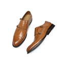 Double Monk Straps Men Shoes Bridegroom Dress Formal Genuine Leather Original Business Designer Shoes for Men