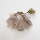 New Spring Baby Bodysuits Girls Mesh Skirt Toddler Cute Lace One Piece Girls Clothes