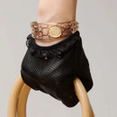 Leather Gloves Female Spring Autumn Thin Unlined Driving Genuine Leather Woman's Gloves Lace Wrist