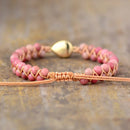 Natural Stone Jades Opal String Braided Strand Charm Wrap Bracelets Femme Women