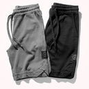 Summer Sports Sweatpants Shorts Men's Simple Pure Cotton Loose Elastic Waist Drawstring Casual Knee Length Pants