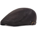 Berets Autumn Winter Cap Hats for Men Leather Hat Male Flat Cap Artist Painter Hat Men Beret Cap