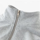Casual Women Stand Collar Loose Sweatshirt Autumn Ladies Solid Soft Cotton Sweatshirts Pullovers