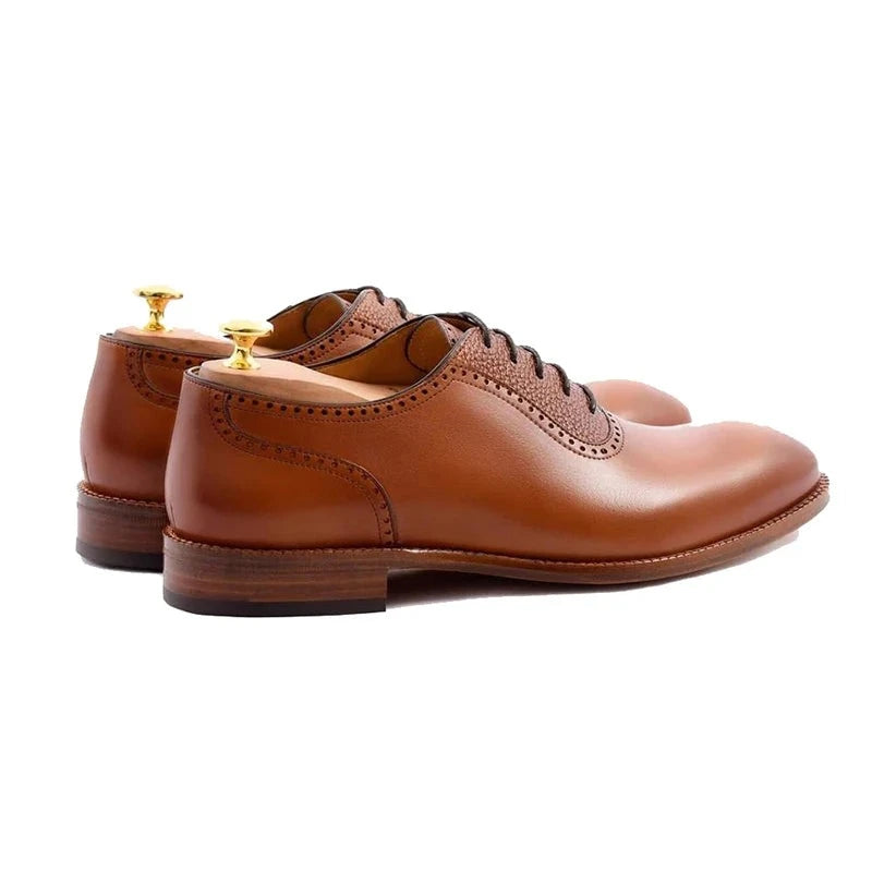 Oxford Dress Men Shoes Business Wedding Office Designer Formal Genuine Leather Handmade Shoes