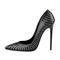 Women Pointed Toe High Heels Slip on Stiletto Pumps Dress Classic Stripes
