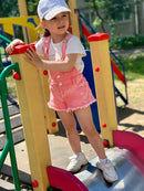 Summer Children's Clothing Sets Jeans For Girls Pants Kids Denim Overalls Suspender Shorts Pink Jumpsuit Trousers