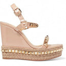 Rivet Studded Sandals Platform Denim Blue Ankle Buckle  Made Ladies Shoes Casual Party