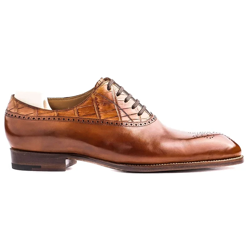 Oxford Dress Brogue Style Man Shoes Genuine Leather Shoe Best Formal Original Business Designer Shoes