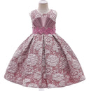 Spring Summer Flower Girl Dresses Christmas Print Princess Birthday Party Dress Children Girls Ball Gown