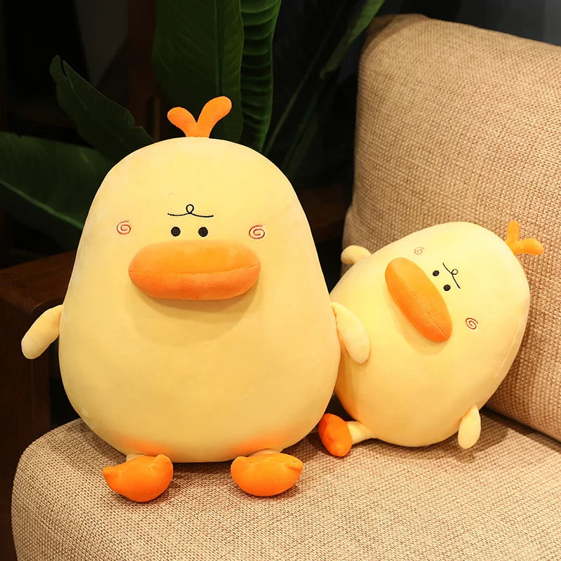 Stuffed Round Soft Duck with Sexy Lips Plush Toys Easy to Cuddle Dolls Cute Plushie Pillow Cushion Touch of Fun Room Sofa Decor