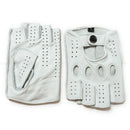 Men Gloves Male Semi Finger Unlined Chic White Solid Color Fitness Curve Line Riding