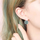 Natural Green Amethyst Earring Sterling 925 Silver Cushiom Cut 10mm 7Ct Fine Jewelry for Women Lady Party Gift