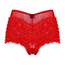Adult Sexy Sissy Underwear Lace Ruffle Dance Shorts Elastic Waist Translucent Boxer Shorts Lingerie Crossdressing Paneities