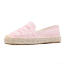 Casual Round Toe Hemp Women Shoes Size Espadrilles Flat Women's Ladies Wavy Line