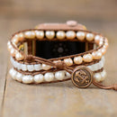 Elegant Freshwater Pearl Women Watch Band Beads Boho Watch Strap Wrist Band Bracelet Accessories