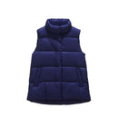 Winter women down vest short stand-up collar casual white duck down jacket coat