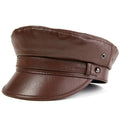 Brown leather cap on a white background, Obroi