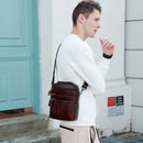Vintage Men's Genuine Leather Shoulder Bag Casual Handbag for Natural Leather Crossbody Messenger Flap Bags Male