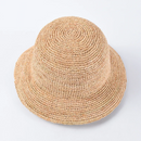 Handmade Ladies Crochet Natural Raffia Straw Bucket Hat For Spring Summer Beach Floppy Caps