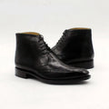 Boot With Wool Inner Full Brogues Leather Sole Shoe Full Grain Calf Leather Men's