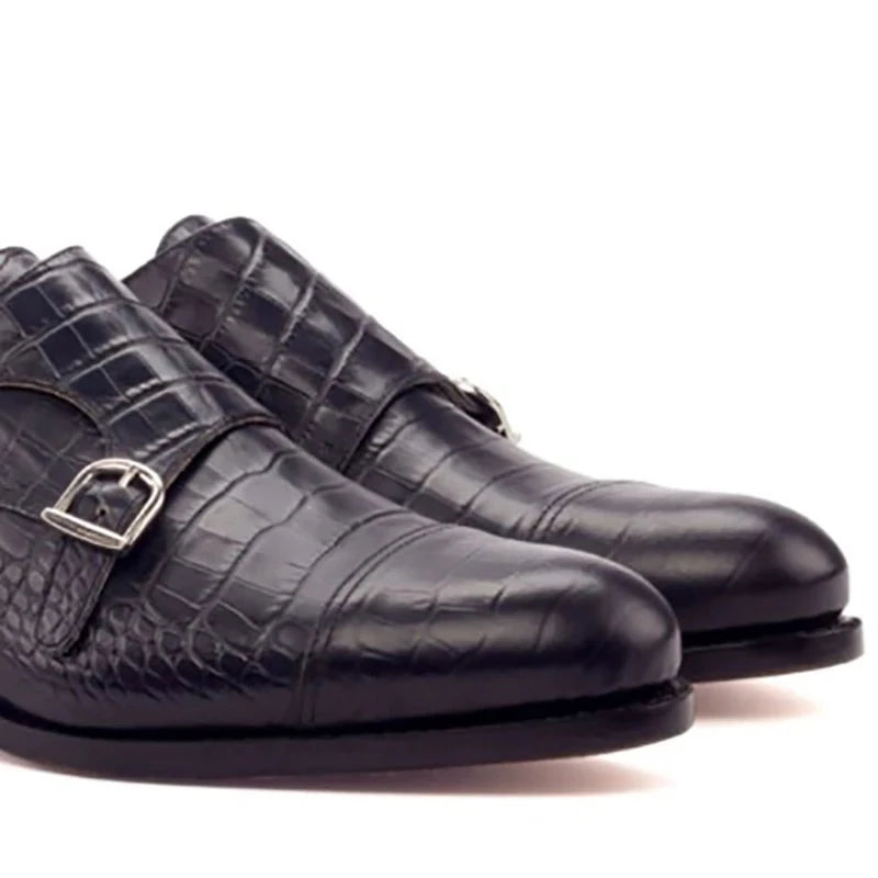 Double Monk Strap Style Dress Men Shoes Office Best Man Shoe Designer Handmade Genuine Leather Shoes Man