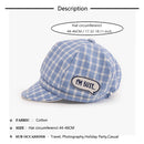 Baby Beret for Boys Daily Wear Plaid Letter Sport Caps Kids Baseball Cap Infant Toddler Sun Hat