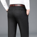 Spring Plaid Casual Pants Mens Straight Black Suit Pants Trousers For Men