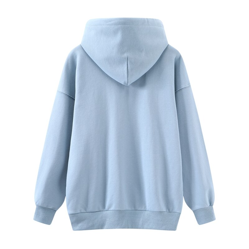 Oversize Girls Thick Cotton Hoodies Autumn Ladies Loose Streetwear Outfits Sweet Women Chic Hoodie Cute