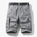 Summer Style Solid Sports Casual Shorts Slim Cotton Overalls Youth Multi-pocket Pants