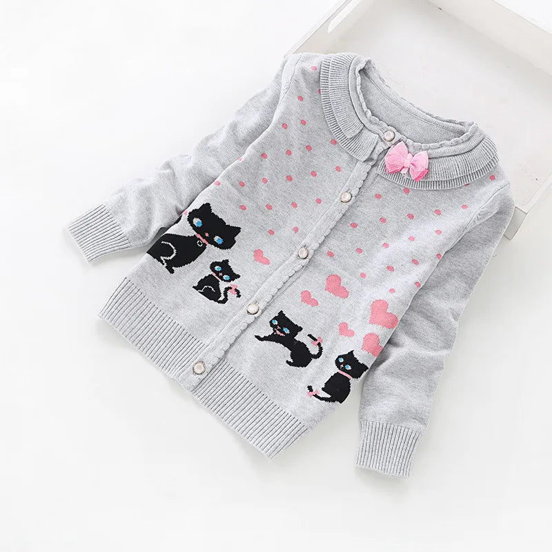 Spring Girls Cardigans Children Sweaters Children Knit Sweater Cardugans