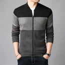 Men Jackets Patchwork Coat Autumn Winter Cardigans Sweaters Knitwear Warm Cardigans Men's Clothing