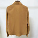 Blouse Shirt Women's Long Sleeve Lion Buttons Pockets Blouse Shirt Top