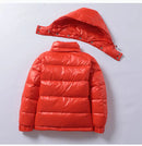 Children's Down Puffer Jacket Winter Short Thickened Warm Coats Kids Hooded Waterproof Parkas Outwear