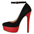 Women Mary Jane Pumps Ankle Strap Stiletto Dress Buckle Shoes Party Thin Heels