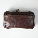 Top quality handmade retro natural vegetable tanned cowhide brass zipper long multi-function large-capacity men's clutch wallet