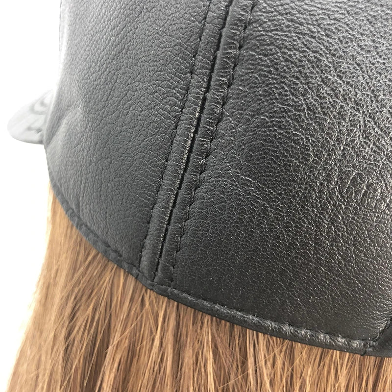 Baseball Cap Black Solid Cap Leather For Unisex Spring And Autumn Fashion Adjustable Caps Sun Visor