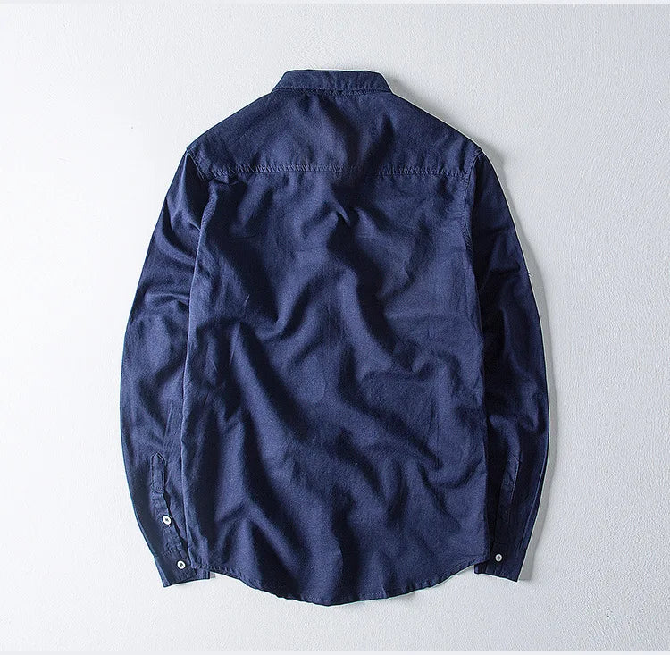 Men's Shirts Solid Dress Shirt Men Breathable Social Shirts Male
