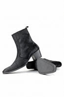 Pair of gray ankle boots on a white background, Obroi
