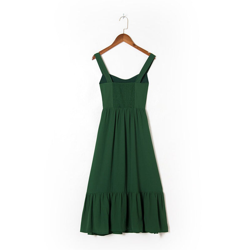 Dresses For Women Sleeveless Sweetheart Neck Solid Vintage Summer Midi Dress Elegant Strap Sexy Evening Party Dress