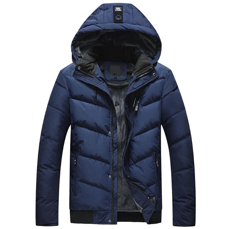 Winter Parka Men Hooded Thick Warm Jacket Coats Waterproof Wool Liner Male Outwear parka Men Clothes